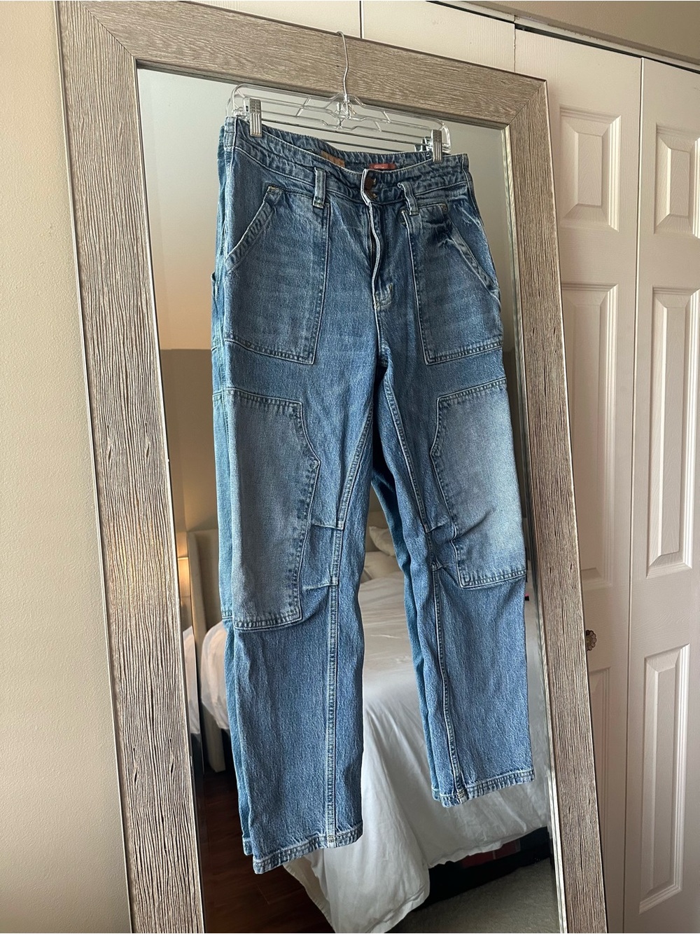Pilcro Anthropologie High-Rise Straight Barrel Medium-Wash Denim Jeans Size 30
